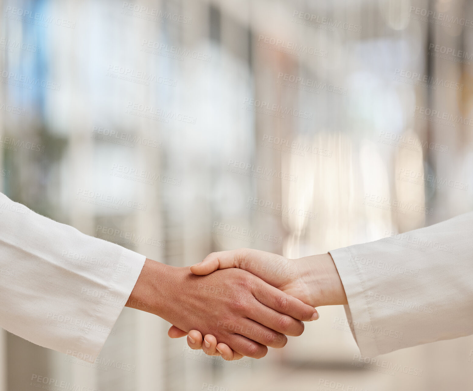 Healthcare partners discussing a distribution agreement